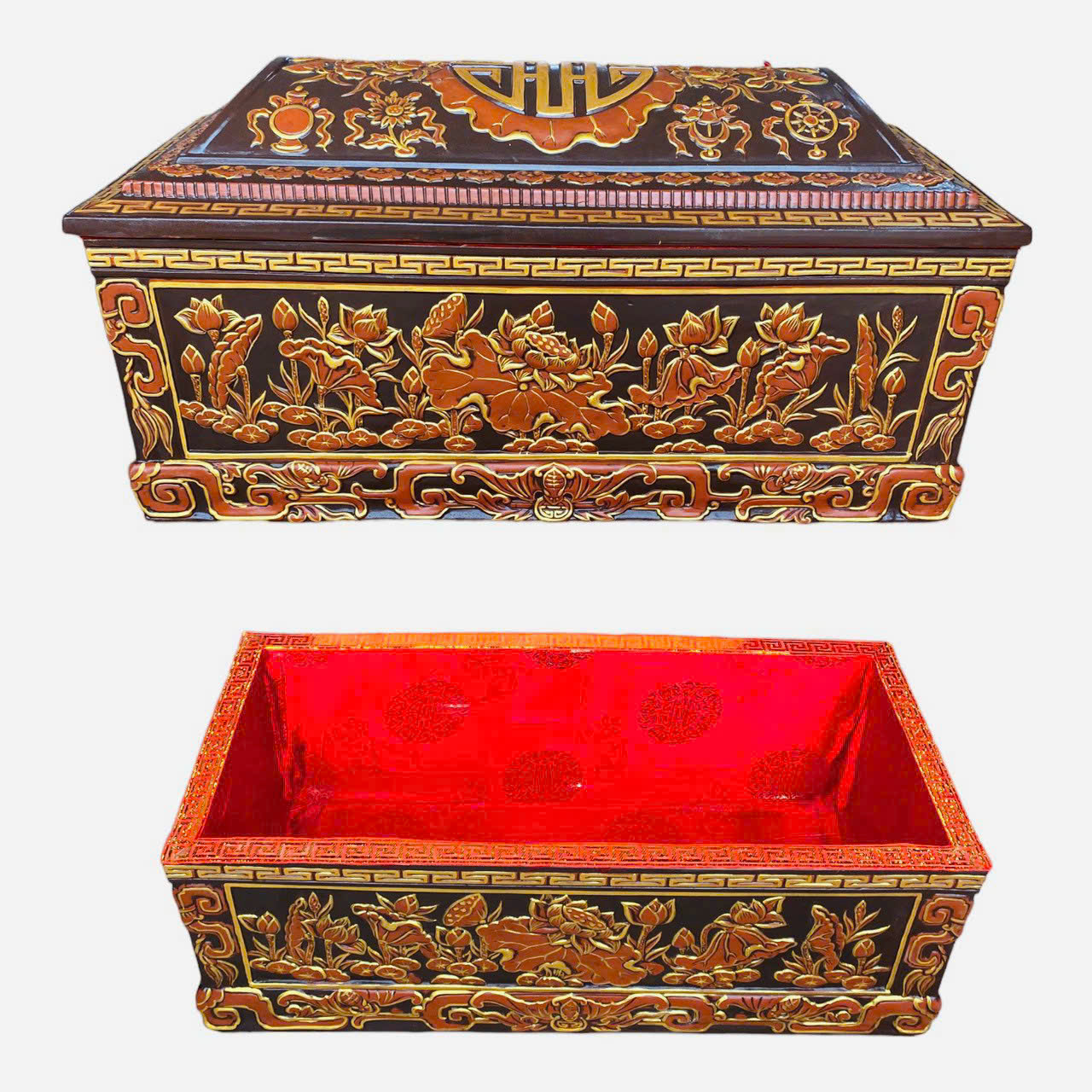 Tiểu quách Liên Hoa -  Chất liệu gốm sành cao cấp – Sự trường tồn cùng thời gian