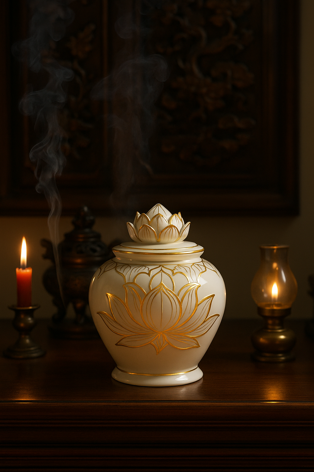 Bạch sứ và vàng – Sự kết hợp của tôn kính và thanh cao