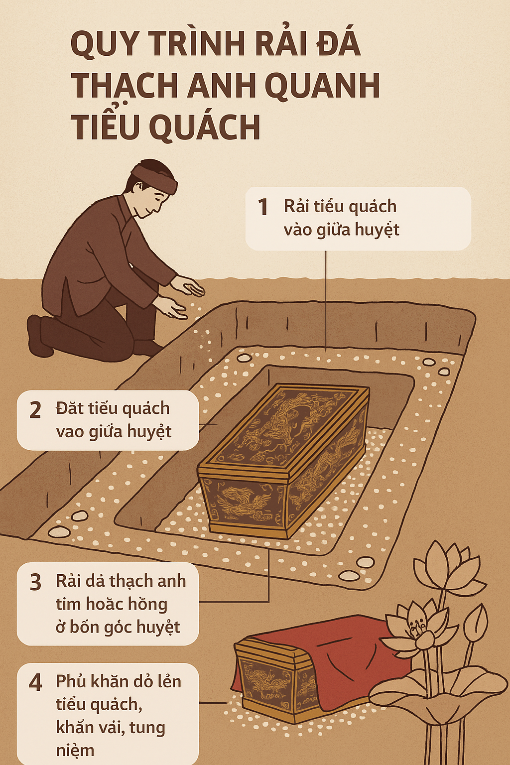 Quy trình thực hiện nghi thức rải đá thạch anh – Bảo vệ linh cốt, hướng về thanh tịnh