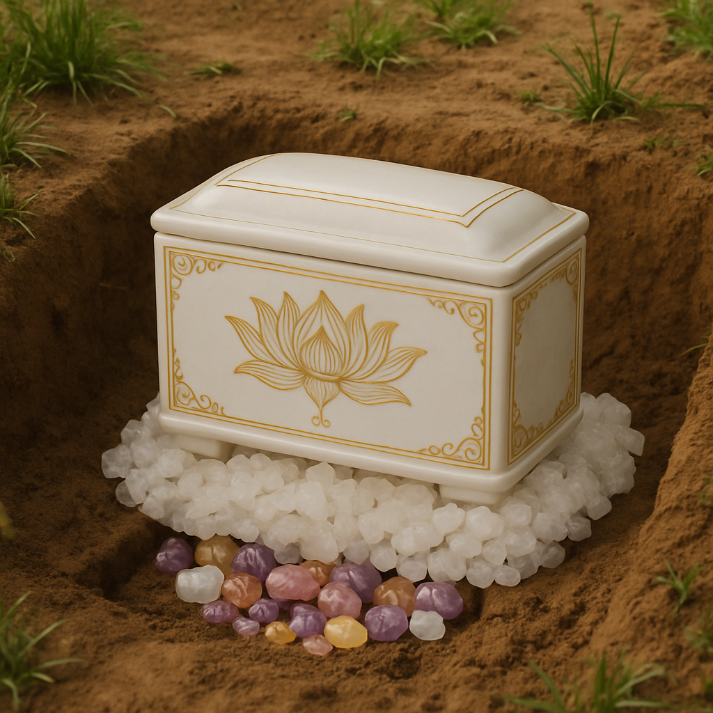 Nghi lễ mở huyệt – Đặt nền phong thủy bằng đá thạch anh